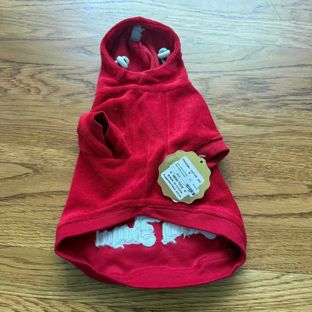 Y2K Juicy Couture red doggie couture terry hoodie New M